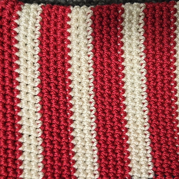 The SAK-Red/White/Blue Flag Crochet Knit Patriotic Shoulder Bag Satchel - Picture 5 of 16